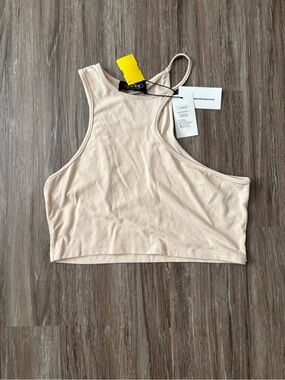 Cider Beige Crewneck Crop Top